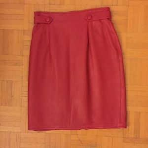 MUST GO! Lthr Lipstick Red skirt. Own the rm! Sz8